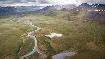 The Central Arctic Management Area - a BLM Wilderness Study Area - sits between NPRA and Gates of the Arctic National Park in Alaska. This little known 320,000 acre area is starkly beautiful and made up of rolling tundra and snow covered peaks.